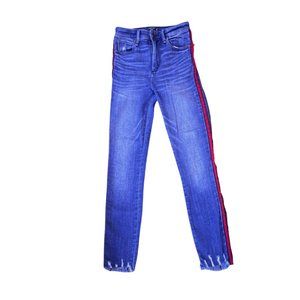 Abercrombie Red Stripe Skinny Jeans